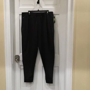 Black Fleece Jogger Pants